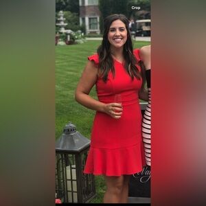 Women’s short red cocktail dress